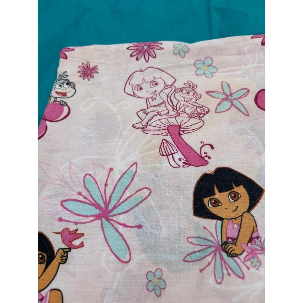 Dora the explorer y2k boots twin size bed sheet flat fabric